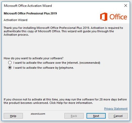 microsoft office 2016license verification